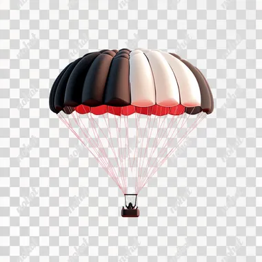 masterpiece, best quality, parachute, airdrop, simple background, 3d