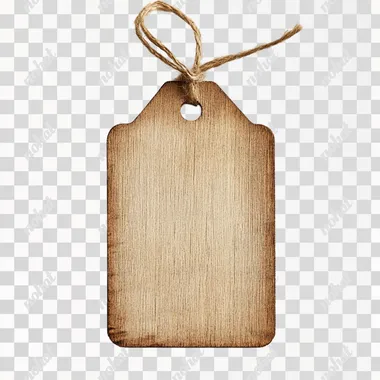 retro style wooden lable frame , white background