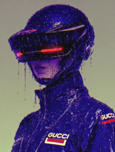Detailed synthwave fashion illustration , Gucci VR headset visor in stunning model   --exp 20 rofile ww8z4tn 2utajzb 8qz6m9k 7agdten