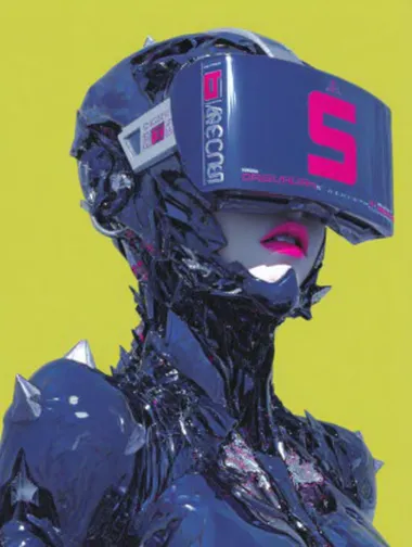 Detailed synthwave fashion illustration , Gucci VR headset visor in stunning model   --exp 20 rofile ww8z4tn 2utajzb 8qz6m9k 7agdten