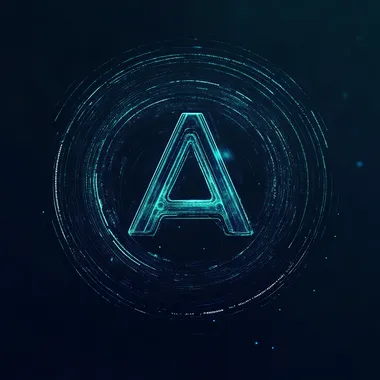 A dark blue background, a sense of technology, with data texture, a letter AI in the center of the picture, a clean background--16:9