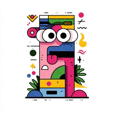 placeholder illustration,minimal, street art, funny, colorfull, 90's, kurzgesagt graphic style, white background,
