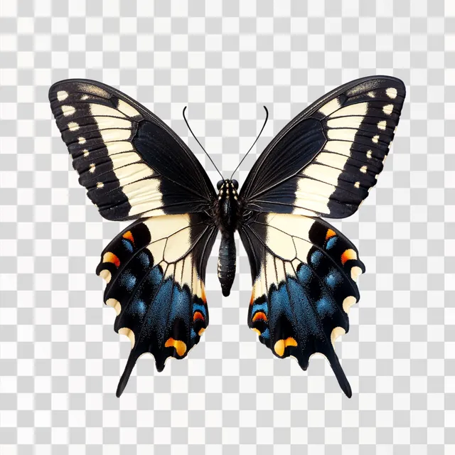 Elegant Butterfly on a White Canvas