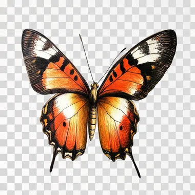 on white background an image of a butterfly