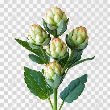 Professional studio photograph of Rhodiola Rosea flowers, minimalistic composition, pure white background, soft natural lighting, high detail, macro lens, sharp focus, botanical photography style. --s 750
