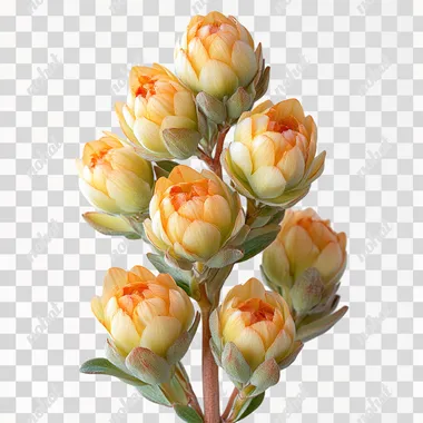 Professional studio photograph of Rhodiola Rosea flowers, minimalistic composition, pure white background, soft natural lighting, high detail, macro lens, sharp focus, botanical photography style. --s 750