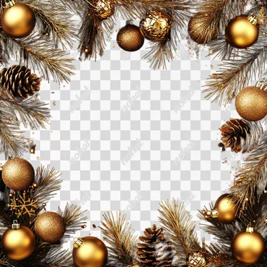 christmas ornament frame made from golden pine tree