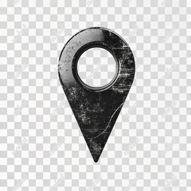 2d black gps mark on white background --s 250