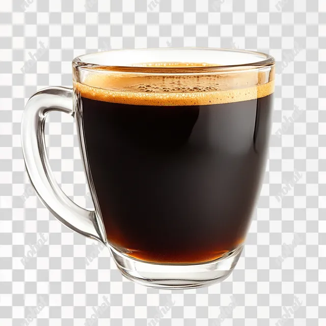 PNG Americano Coffee in Transparent Mug for Cozy Living Room Decor