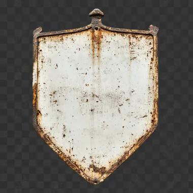 blank route shield sign, vintage, white background