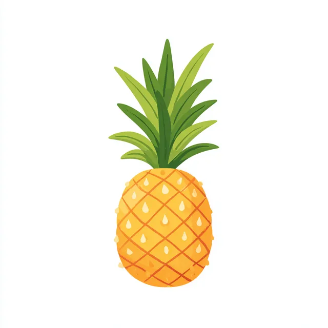 Minimalist Pineapple Vector Illustration
