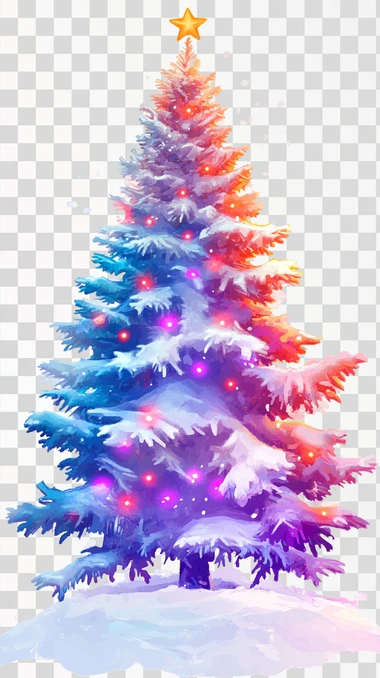 christmas tree emoji in 3D with a white background, just a beautiful tree, isolated on white background, png transparent image
