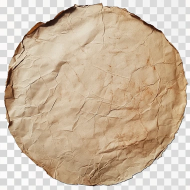 old paper, round shaped,