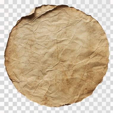 old paper, round shaped,