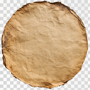 old paper, round shaped,