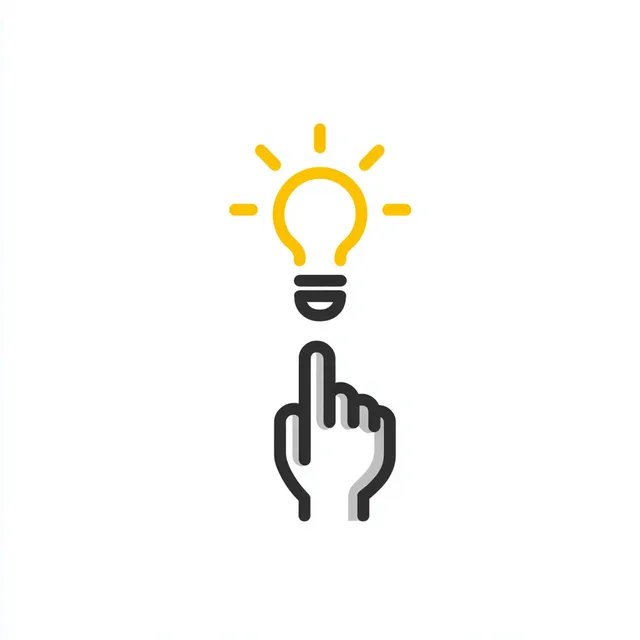 Inspiration Finger Pointing to Light Bulb