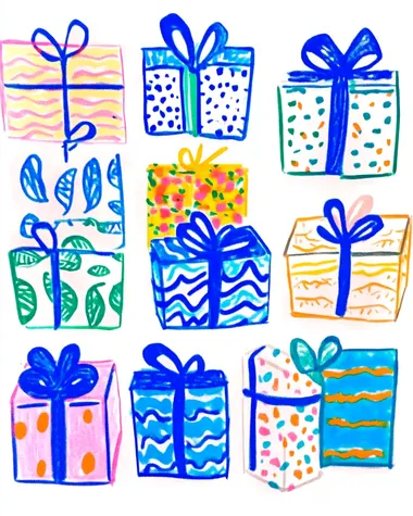 bunch of gift boxes, blue and white colors, white background  407997125