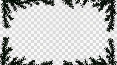 Christmas Tree Border, rectangle shape, isolated