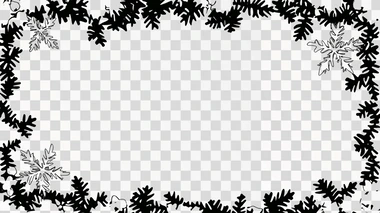 Christmas Tree Border, rectangle shape, isolated