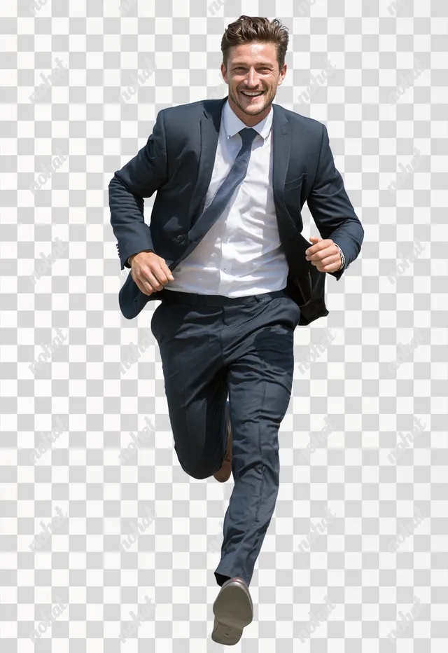 PNG Dynamic Businessman in Motion