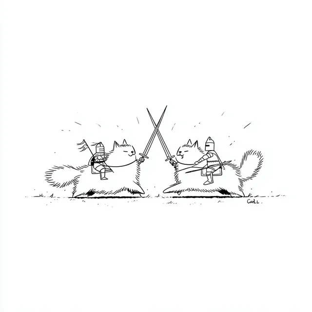 Epic Cat Knight Jousting