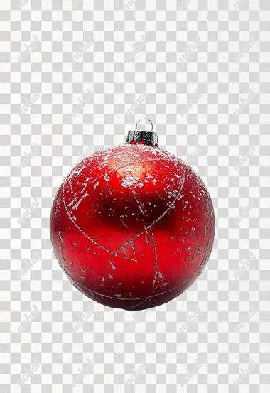 Red Christmas ball. Clean white background, HD, high resolution, high detail, studio lighting, best photograph award