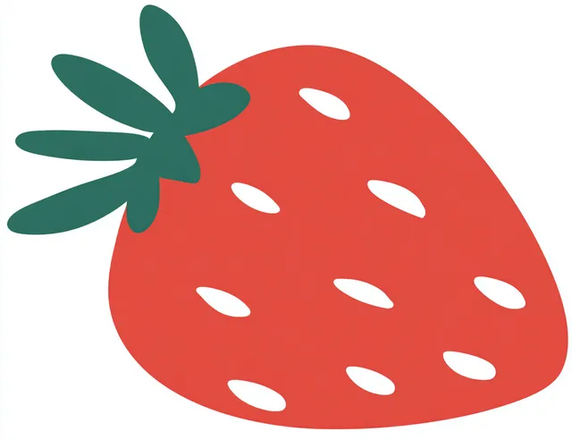 Minimalistic Vector Strawberry Illustration