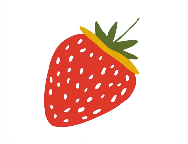 Stylized Strawberry Vector Illustration