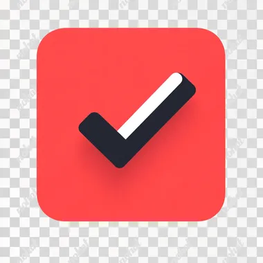 an icon of a selection, a checkmark