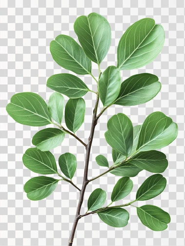 A Handroanthus heptaphyllus tree with green leafs, against solid white background, huper detailed   --s 250