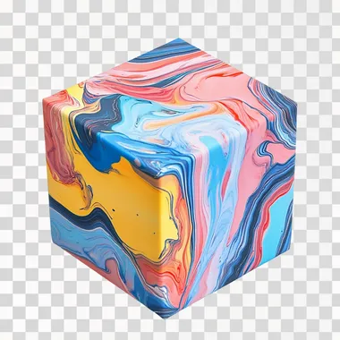 A single gift box in bright, beautiful colors. To sell on adobe stock, white background ar 16:10 niji 6