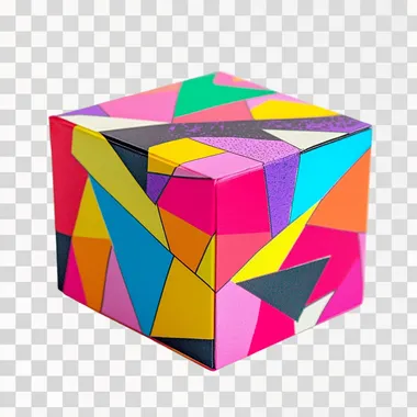A single gift box in bright, beautiful colors. To sell on adobe stock, white background ar 16:10 niji 6