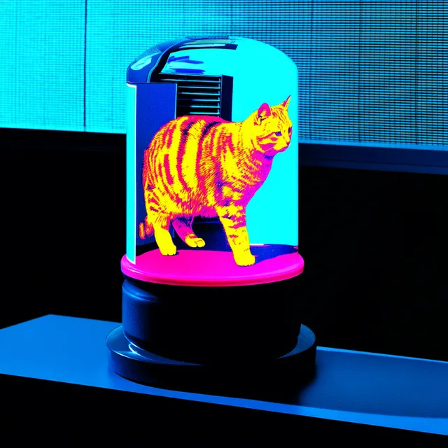 Vibrant Cat Luminescent Lamp