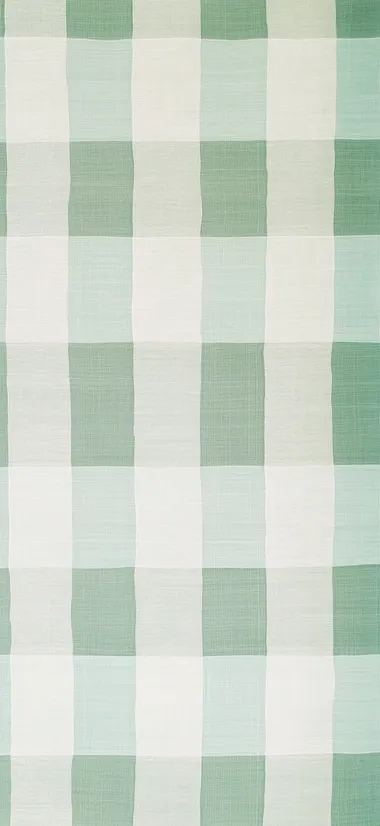 A picnic mat spread out in pale green plaid stripes