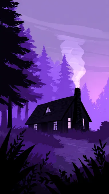 A witchs cottage** with chicken legs, walking through a misty forest, smoke curling from its crooked chimney, fairy-tale illustration style   rofile u361idx