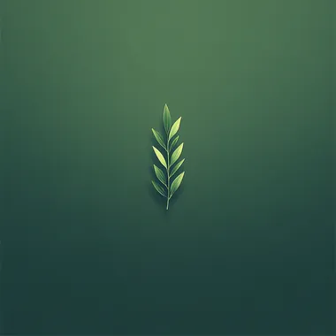 Minimalist logo of olive branch