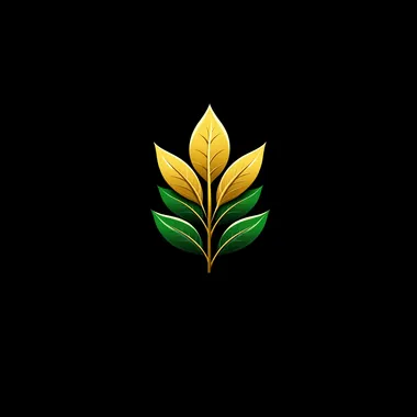 Minimalist logo of olive branch