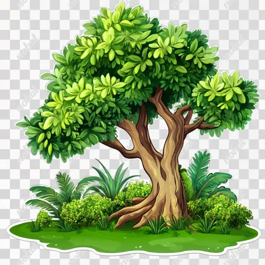 tropical rainforest, tree, mayan, enviroment, sticker, white background, clip art, svg  gd2r1j1
