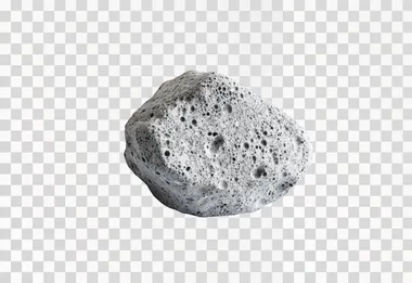 A lump of natural pumice. Minimalist, photorealistic, White background like a product photography
