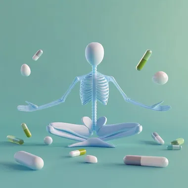Health and Wellness: Exercise, Diet, Sleep, Traditional Chinese Medicine, Yoga, Health Supplements, Physical Examination, Immunity, Mental Health, Rehabilitation Training Solid - color background, 3D, cartoon style, high - definition, no deformed fingers and feet" to ensure the generated pictures meet your requirements. Blue-green background