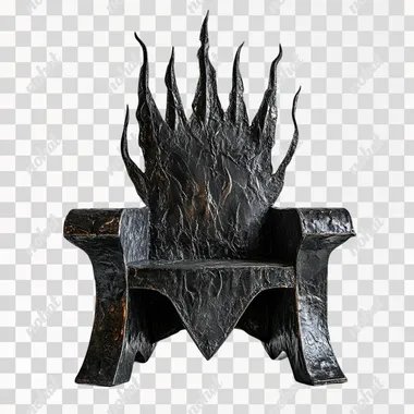 Iron Throne chair seen from the front. only the chair