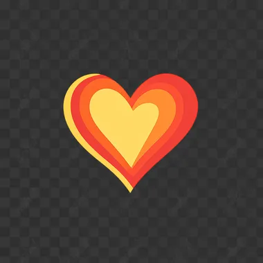 a simple icon of an a heart that radiates , simple shapes, vector graphic, solid white background, minimalist design, minimalistic detail, bold outlines, bold lines, bold color blocks,