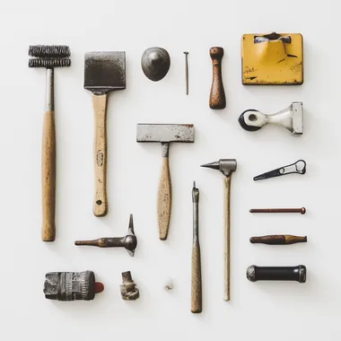 tools on a white background