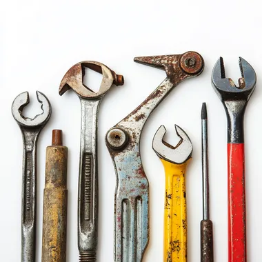 tools on a white background