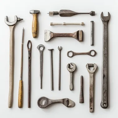tools on a white background