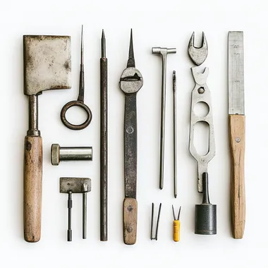 tools on a white background