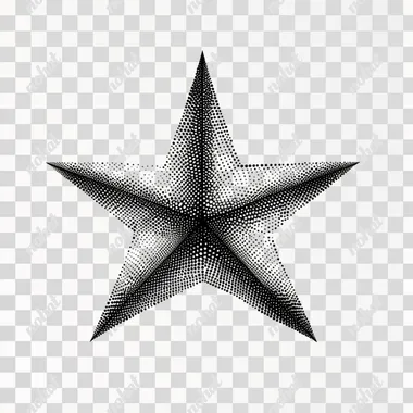 dot shaded star minimal illustration