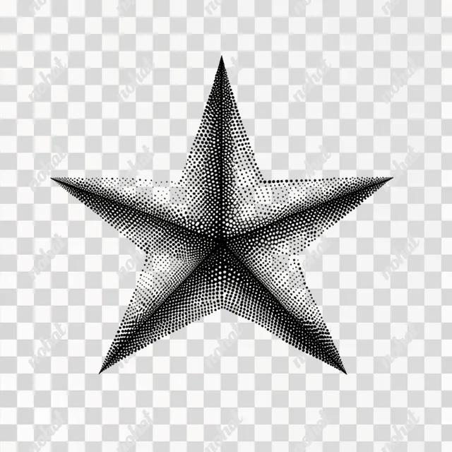 Minimal Dot-Shaded Star Illustration
