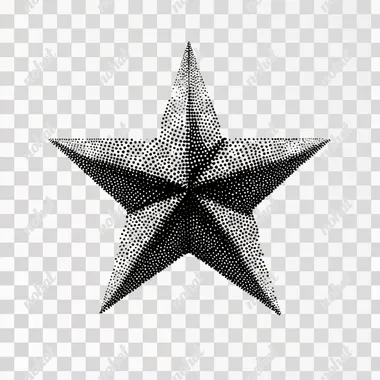 dot shaded star minimal illustration