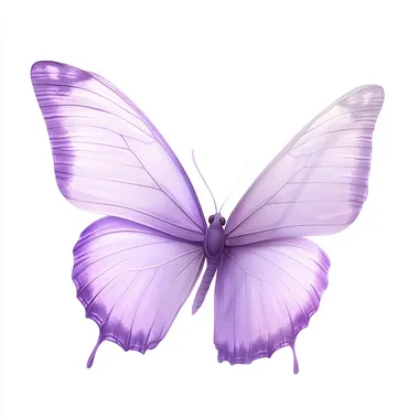 svg of a lilac butterfly with velvet wings fluttering gently in an empty void, high detail on white backgorund stylize 500